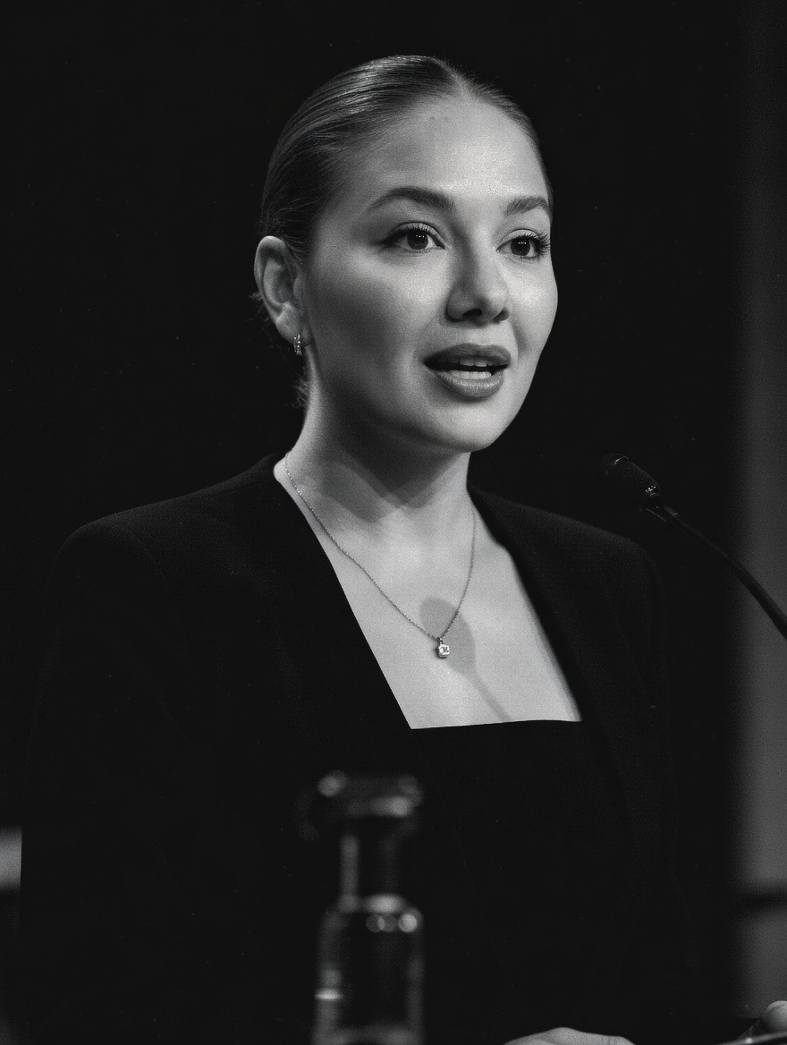 Sasha Tarasova speaking at an industry panel